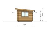 Tuinhuis blokhut met plat dak DREUX F (34 mm), 4x3 m, 12 m² specificatie 5
