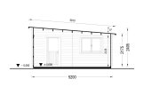 Houten garage MODERN (34 mm), 3,6x5,4 m, 20 m² specificatie 6