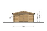Houten garage CLASSIC S (44 mm), 5x6 m, 30 m² specificatie 2