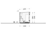 Buitensauna OKO (34 mm + gevelbekleding), 2.3x2.3 m, 4.1 m² specificatie 6