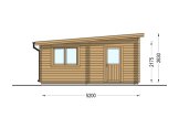 Houten garage MODERN (34 mm), 3,6x5,4 m, 20 m² specificatie 3