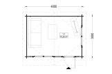 Tuinhuis blokhut DREUX (34 mm), 4x3 m, 12 m² specificatie 1