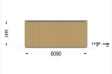 Buitensauna met kleedkamer DELLA (34 mm + gevelbekleding), 6,1 x 2,6 m, 12,5 m² specificatie 3