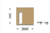 Buitensauna DELLA (34 mm + bekleding), 2,6 x 2,6 m, 5 m² specificatie 2