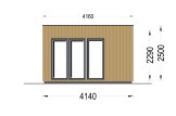 Tuinkantoor PREMIUM (Geïsoleerd, 34 mm + gevelbekleding), 4,1x2,4 m, 10 m² specificatie 2