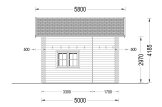 Tuinhuis blokhut AVIGNON S (Geïsoleerd PLUS, 44+44 mm), 20 m² met 16 m² zolder specificatie 4