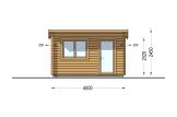 Tuinhuis blokhut met plat dak DREUX F (34 mm), 4x3 m, 12 m² specificatie 2