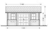 Tuinhuis blokhut ROYAL S (44 mm), 5x5 m, 25 m² specificatie 2