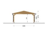 Houten carport CLASSIC, 5x5.7 m specificatie 4