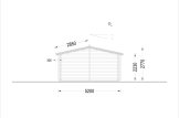 Houten huis HYMER (Geïsoleerd, 44+44 mm), 42 m² met 10 m² veranda specificatie 2