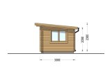 Tuinhuis blokhut met plat dak LILLE F (44 mm), 4x3 m, 12 m² specificatie 5