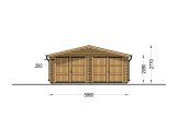 Dubbele houten garage CLASSIC DUO (44 mm), 6x6 m, 36 m² specificatie 2