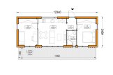 Houten huis BELLA I RV (Geïsoleerd, Bbl), 46 m² specificatie 1