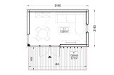 Tuinkantoor PREMIUM (34 mm + gevelbekleding), 5x3 m, 13 m² specificatie 1