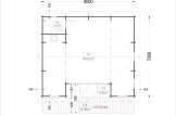 Prefab houten tuinhuis MILA (44 mm), 8x7 m, 56 m² specificatie 1