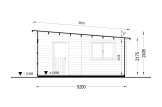 Houten garage MODERN (34 mm), 3,6x5,4 m, 20 m² specificatie 6