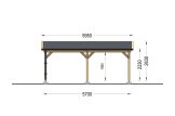 Houten carport CLASSIC, 3x6 m specificatie 5