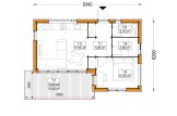 Houten huis LUCIA 1 RV (Geïsoleerd, Bbl), 57 m² specificatie 1