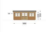 Tuinhuis blokhut OAK S (66 mm), 6x3 m, 18 m² specificatie 2