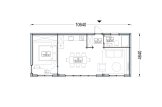 Houten huis PREMIUM S (Geïsoleerd, 34 mm + gevelbekleding), 10,5x4,5 m, 47 m² specificatie 1