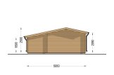 Tuinhuis blokhut ISLA (34 mm), 6x5 m, 18 m² met 7 m² veranda specificatie 4