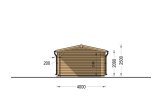 Houten carport 4x5 m met berging 4x2,5 m specificatie 5