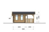 Tuinhuis blokhut ISLA (34 mm), 6x5 m, 18 m² met 7 m² veranda specificatie 3