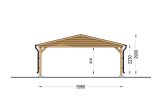 Houten carport CLASSIC TRIO, 5.95x8.95 m specificatie 4