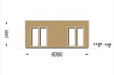 Buitensauna met kleedkamer DELLA (34 mm + gevelbekleding), 6,1 x 2,6 m, 12,5 m² specificatie 5