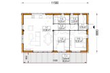 Houten prefab woning CARLA PV (Geïsoleerd, Bbl), 66 m² specificatie 1