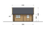 Houten garage MISSISSIPPI (44 mm), 5x6 m, 30 m² specificatie 5