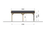 Houten carport CLASSIC, 4x5.7 m specificatie 3