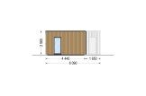 Houten huis LUCIA 1 (44 mm + gevelbekleding), 40 m² specificatie 3