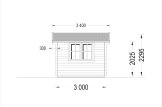 Tuinhuis blokhut ADAM S (44 mm), 3x3 m, 9 m² specificatie 3