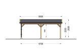 Houten carport CLASSIC, 4x5.7 m specificatie 5