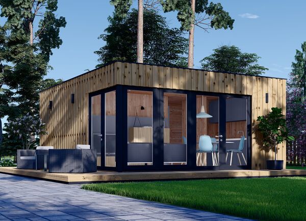 Prefab houten tuinhuis PREMIUM (Geïsoleerd PLUS, SIP panelen), 6x5 m, 30 m² avp.ui.product_images.thumbnail 1
