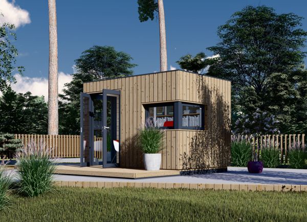 Tuinkantoor PREMIUM L (34 mm + gevelbekleding), 3x2 m, 6 m² avp.ui.product_images.thumbnail 1
