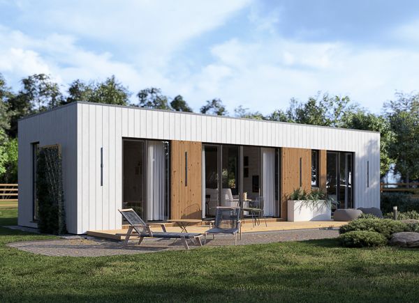 Houten prefab woning BELLA 1 PV (Geïsoleerd, Bbl), 46 m² avp.ui.product_images.thumbnail 1