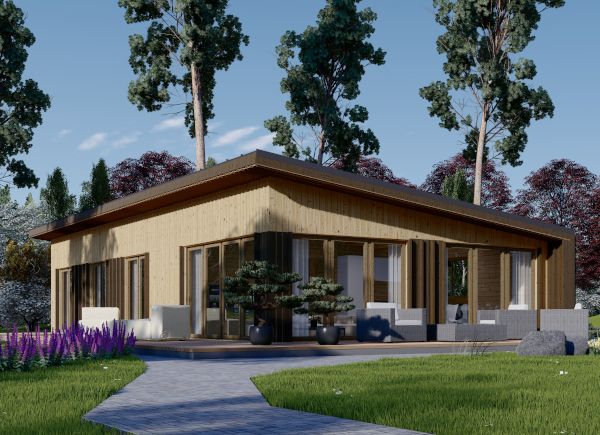 Houten huis ZOE (44 mm + gevelbekleding), 96 m² avp.ui.product_images.thumbnail 1