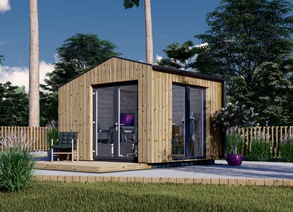 Tuinkantoor TONIA (34 mm + gevelbekleding), 3x3 m, 9 m² avp.ui.product_images.thumbnail 1