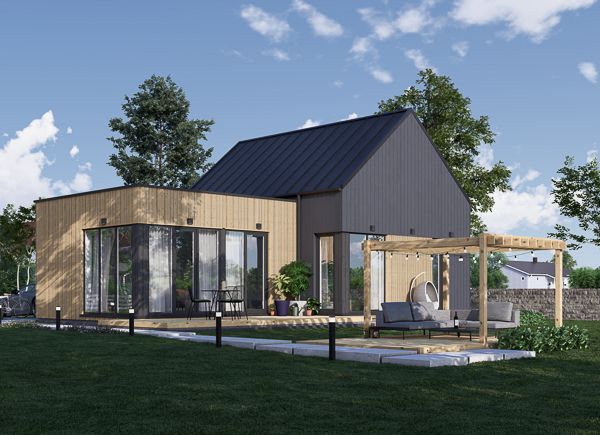 Houten prefab woning MIRABEL PV (Geïsoleerd, Bbl), 70 m² avp.ui.product_images.thumbnail 1