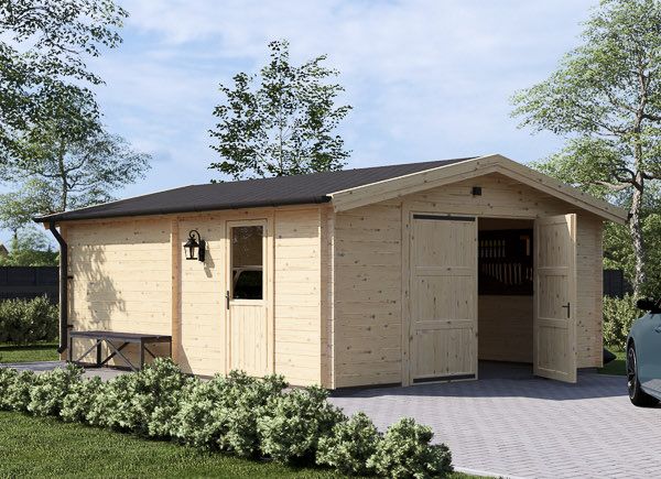 Houten garage CLASSIC S (44 mm), 5x6 m, 30 m² avp.ui.product_images.thumbnail 1