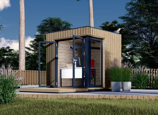 Tuinkantoor PREMIUM (34 mm + gevelbekleding), 2x2 m, 4 m² avp.ui.product_images.thumbnail 1