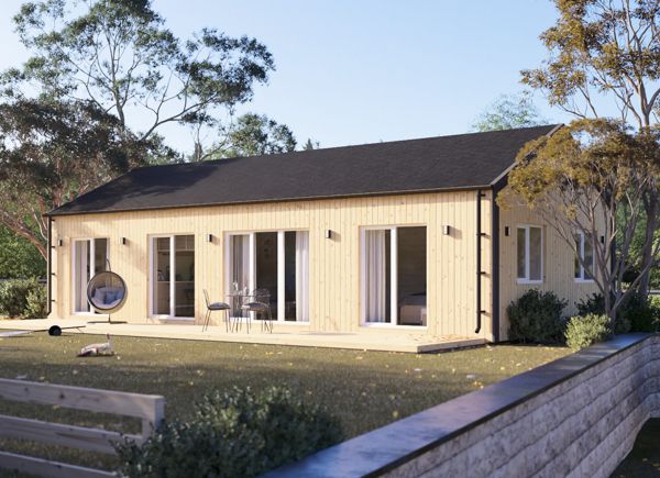 Houten huis NICOLE S (Geïsoleerd, 66 mm + gevelbekleding), 66 m² thumbnail 1