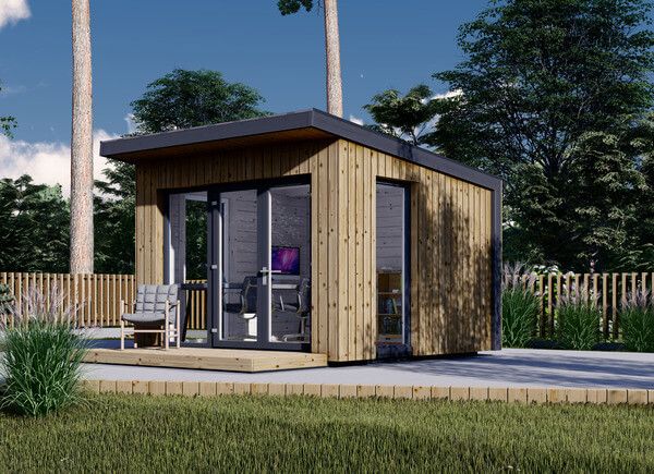 Tuinkantoor EVELIN (34 mm + gevelbekleding), 3x3 m, 9 m² avp.ui.product_images.thumbnail 1