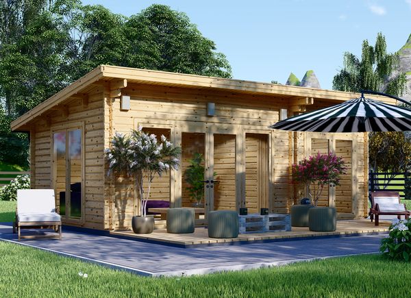 Prefab houten tuinhuis MAJA (66 mm), 7,5x4 m, 30 m² avp.ui.product_images.thumbnail 1