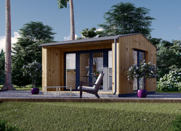 Tuinkantoor TINA (34 mm + gevelbekleding), 4x4 m, 12 m² avp.ui.product_images.thumbnail 1