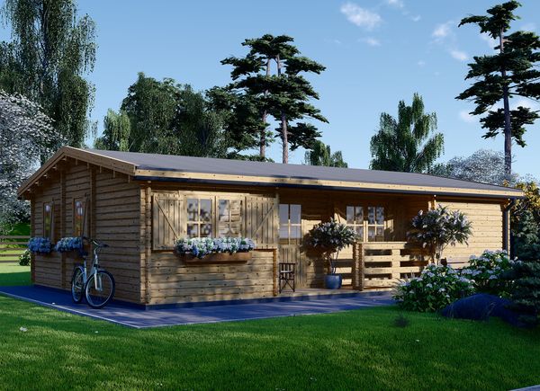 Tuinhuis blokhut ALTURA (Geïsoleerd, 44+44 mm), 31 m² met 8 m² terras avp.ui.product_images.thumbnail 1