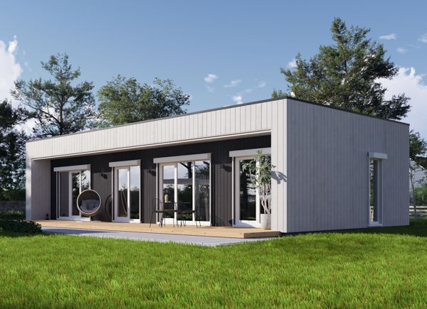 Houten prefab woning KAYA 3 PV S (44 mm + gevelbekleding), 70 m² thumbnail 1