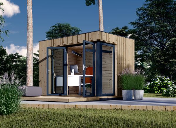 Tuinkantoor PREMIUM (34 mm + gevelbekleding), 3x2 m, 6 m² avp.ui.product_images.thumbnail 1